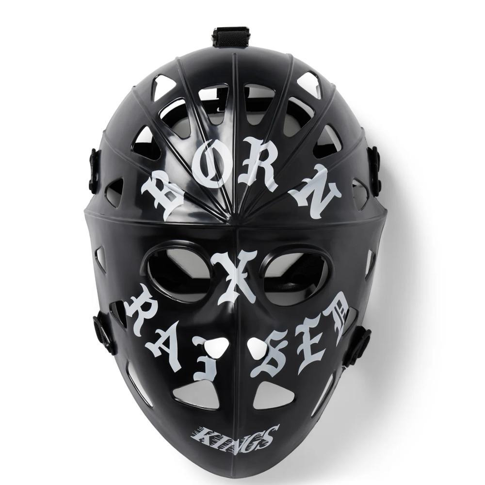 BORN X RAISED + KINGS ROCKER HOCKEY MASK, BLACK MASK 🔥 CONFIRMED ORDER